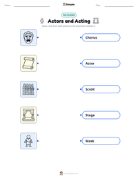 Actors and Acting printable worksheet for kids