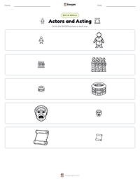 Actors and Acting printable worksheet preview