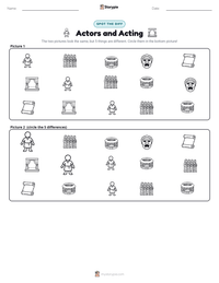 Actors and Acting printable worksheet preview