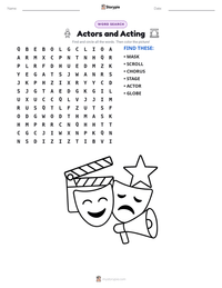 Actors and Acting printable worksheet preview