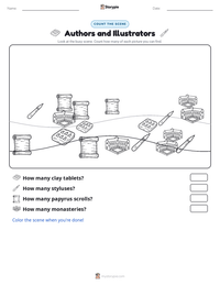 Authors and Illustrators printable worksheet preview
