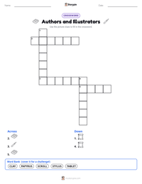 Authors and Illustrators printable worksheet preview