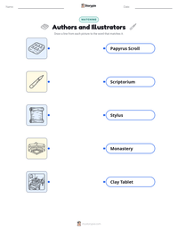 Authors and Illustrators printable worksheet for kids