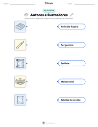 Vista previa de la hoja de trabajo imprimible de Autores e Ilustradores