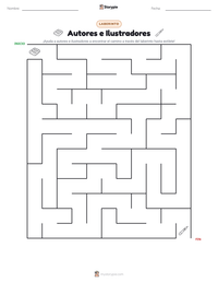 Vista previa de la hoja de trabajo imprimible de Autores e Ilustradores