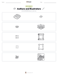 Authors and Illustrators printable worksheet preview