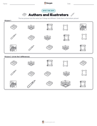 Authors and Illustrators printable worksheet preview