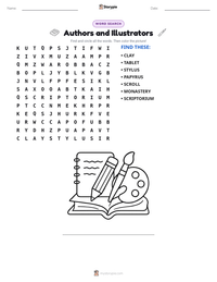 Authors and Illustrators printable worksheet preview