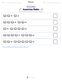 American Robin printable worksheet preview