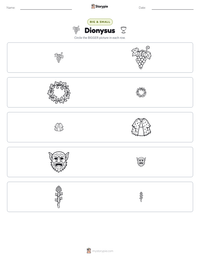 Dionysus printable worksheet preview
