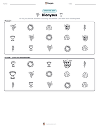 Dionysus printable worksheet preview