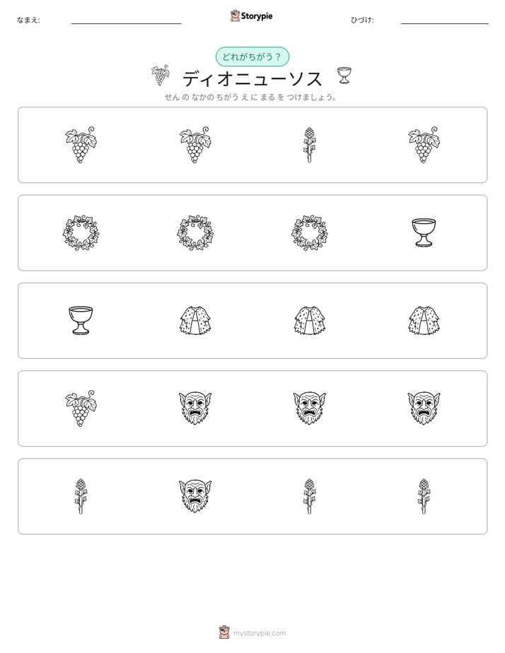 異なるものを見つけよう