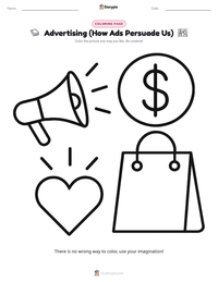 Advertising (How Ads Persuade Us) printable worksheet preview