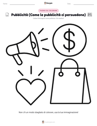 Pagina da colorare di Pubblicità (Come le pubblicità ci persuadono) per bambini