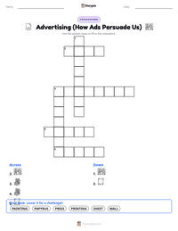 Advertising (How Ads Persuade Us) printable worksheet preview