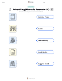 Advertising (How Ads Persuade Us) printable worksheet preview
