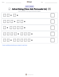 Advertising (How Ads Persuade Us) printable worksheet preview
