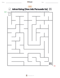 Advertising (How Ads Persuade Us) printable worksheet preview