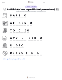 Anteprima della scheda stampabile di Pubblicità (Come le pubblicità ci persuadono)