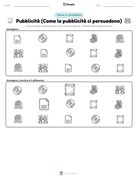 Anteprima della scheda stampabile di Pubblicità (Come le pubblicità ci persuadono)