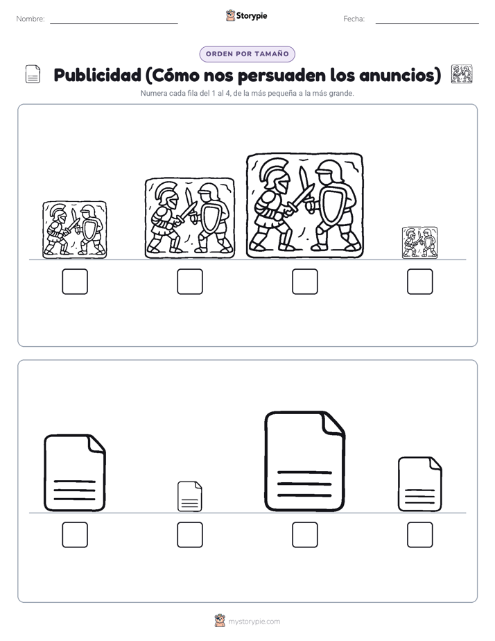 Orden de Tamaños