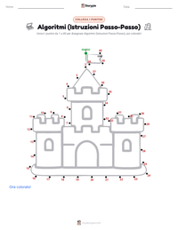 Anteprima della scheda stampabile di Algoritmi (Istruzioni Passo-Passo)
