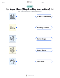 Algorithms (Step-by-Step Instructions) printable worksheet preview