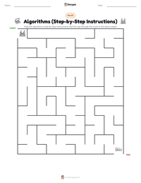 Algorithms (Step-by-Step Instructions) printable worksheet preview