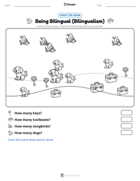 Being Bilingual (Bilingualism) printable worksheet preview