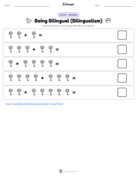 Being Bilingual (Bilingualism) printable worksheet preview