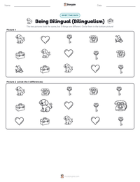 Being Bilingual (Bilingualism) printable worksheet preview