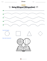 Being Bilingual (Bilingualism) printable worksheet preview