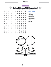 Being Bilingual (Bilingualism) printable worksheet preview