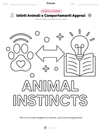Anteprima della scheda stampabile di Istinti Animali e Comportamenti Appresi