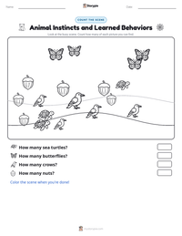 Animal Instincts and Learned Behaviors printable worksheet preview