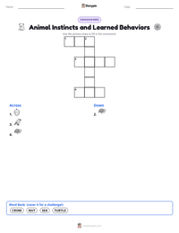 Animal Instincts and Learned Behaviors printable worksheet preview