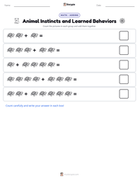 Animal Instincts and Learned Behaviors printable worksheet preview