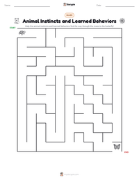 Animal Instincts and Learned Behaviors printable worksheet preview