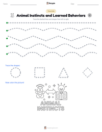 Animal Instincts and Learned Behaviors printable worksheet preview