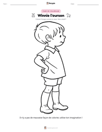 Aperçu de la feuille de travail imprimable Winnie l'ourson