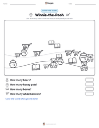 Winnie-the-Pooh printable worksheet preview