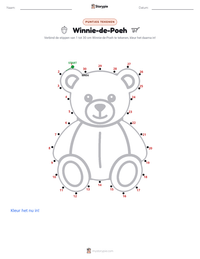 Winnie-de-Poeh afdrukbare werkblad voorbeeld