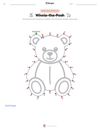 Winnie-the-Pooh yazdırılabilir çalışma sayfası önizlemesi
