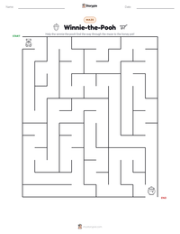 Winnie-the-Pooh printable worksheet preview