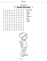 Winnie-the-Pooh printable worksheet preview