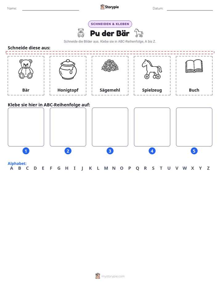 Schneiden & Einfügen Alphabet