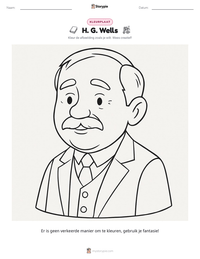 H. G. Wells afdrukbare werkblad voorbeeld