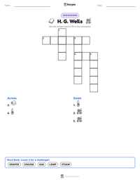 H. G. Wells printable worksheet preview