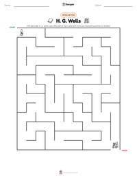 H. G. Wells druckbare Arbeitsblatt Vorschau