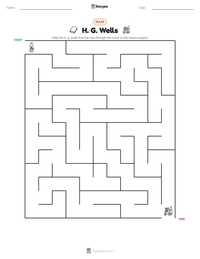 H. G. Wells printable worksheet preview